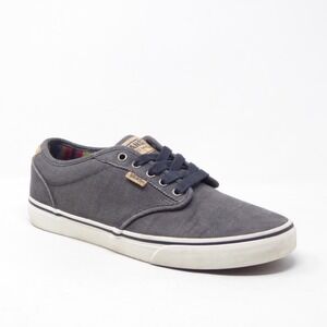 Vans Mens Atwood Deluxe Low Sneakers Gray Canvas Cork Trim UltraCush 9.5